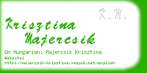 krisztina majercsik business card